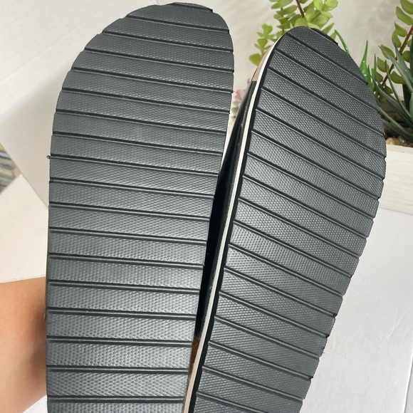 Time and Tru Black Sandals with Adjustable Straps and Cork Footbed - Picture 3 of 4